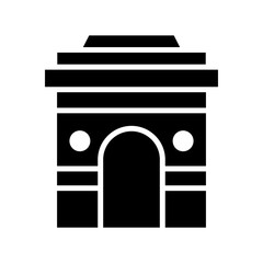 india gate icon or logo isolated sign symbol vector illustration - high quality black style vector icons
