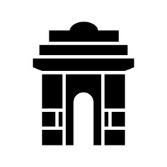 india gate icon or logo isolated sign symbol vector illustration - high quality black style vector icons
