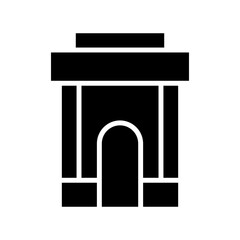 india gate icon or logo isolated sign symbol vector illustration - high quality black style vector icons
