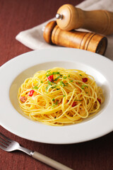 スパゲッティペペロンチーノ　Spaghetti aglio e olio