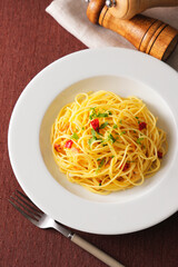 スパゲッティペペロンチーノ　Spaghetti aglio e olio