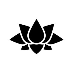 lotus icon or logo isolated sign symbol vector illustration - high quality black style vector icons
