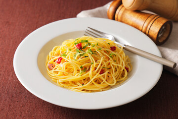 スパゲッティペペロンチーノ　Spaghetti aglio e olio