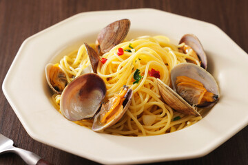 ボンゴレビアンコ　Spaghetti Alle Vongole Bianco