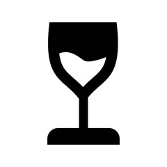 wine glass icon or logo isolated sign symbol vector illustration - high quality black style vector icons
