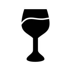 wine glass icon or logo isolated sign symbol vector illustration - high quality black style vector icons
