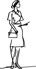 Nurse sketch drawing illustration