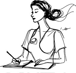 Nurse sketch drawing illustration