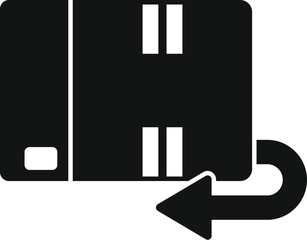 Parcel return icon simple vector. Box exchange. Service delivery