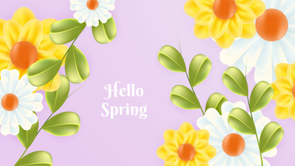 Beautiful soft purple spring floral background. Flower floral illustration
