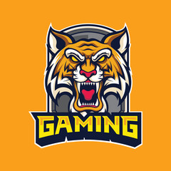 Vector tiger mascot logo for esport and sport team