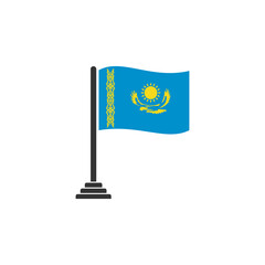 Kazakhstan flag icon set, Kazakhstan independence day icon set vector sign symbol