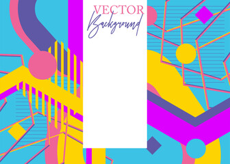 Simple Geometrical elements background design. Vintage minimal geometric template for poster, banner. Retro abstract graphic shapes theme cover, poster.