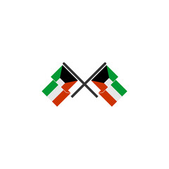 Kuwait flag icon set, Kuwait independence day icon set vector sign symbol