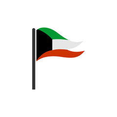 Kuwait flag icon set, Kuwait independence day icon set vector sign symbol