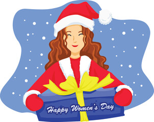 Women's Day design. Illustration of Women’s. Greeting card. Vector illustration. Women's empowerment
