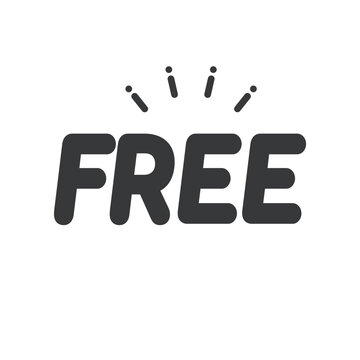 FREEの文字 - シンプルに目立つおしゃれな英語のタイポグラフィ - 無料･タダ･0円のイメージ
