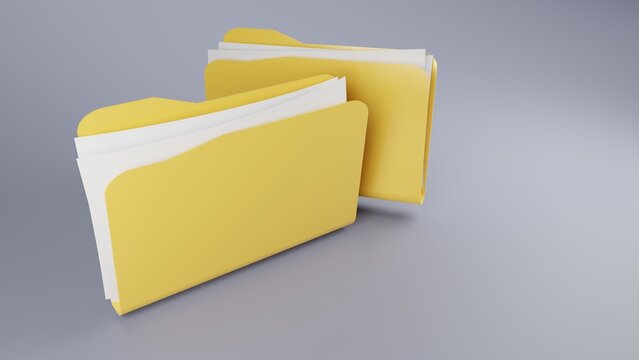 floder transfer files concept for landing page 3D illustration of folder icon 3d rendering of ui icon