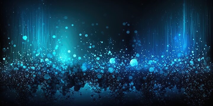 Abstract  shape shiny blue glitter sparkle confetti background  by ai generative 