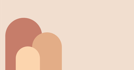 Minimal Background with Earth Tone Colour and Shape. Aesthetic Wallpaper - EPS 10 Vector