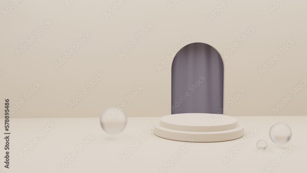 Poster realistic podium in 3d prodium product display with light effect 3d illustration 3d rendering podium