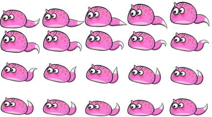 Cute funny pet Jumping animation sprite-sheet for games.Simple cartoon Pet with cute eyes.best for 2d games and animation.12 Frames animation sheet.