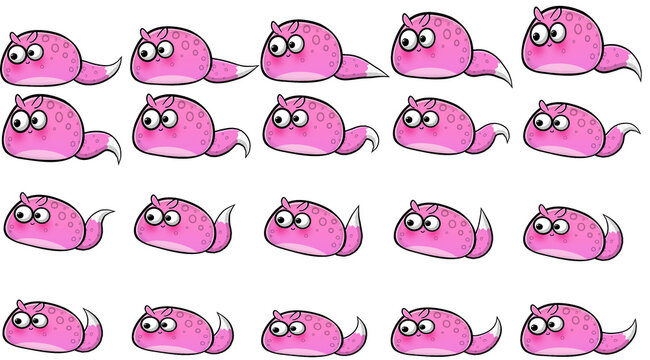 Cute funny pet Jumping animation sprite-sheet for games.Simple cartoon Pet with cute eyes.best for 2d games and animation.12 Frames animation sheet.