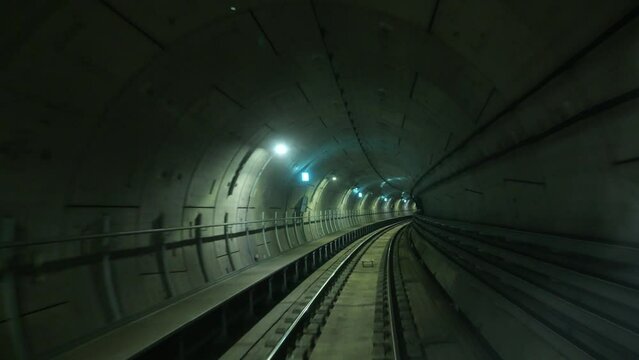 Metro tunnel, in Copenhagen, Denmark