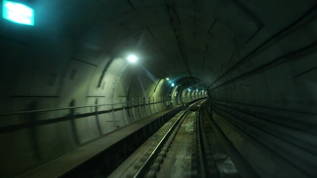 Metro tunnel, in Copenhagen, Denmark