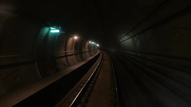 Metro tunnel, in Copenhagen, Denmark