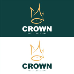 Crown Logo, King And Queen Icon Design, Vector Elegant, Simple, Template Illustration