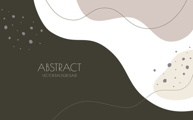 曲線的なシェイプとラインのベクター背景