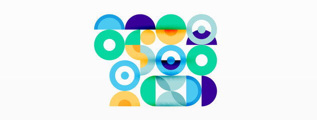 Colorful circle abstract background. Template for wallpaper, banner, presentation, background