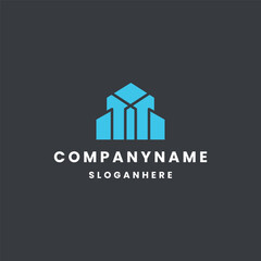 Building logo template vector illustration design
