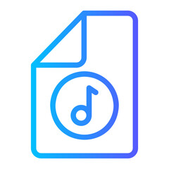 musical note gradient icon
