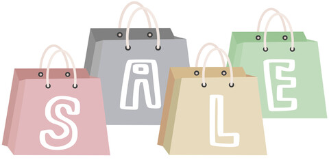 Shopping Bags with Beige Handles Sale Promo 1