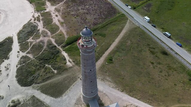 Skagen Lighthouse Aerial Back Pan, Grenen, Skagen, Denmark