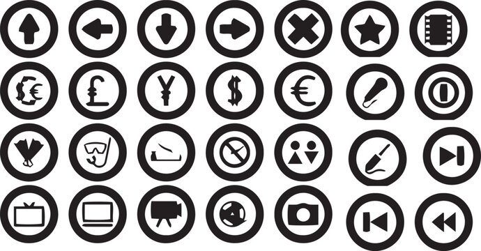   Icons Set vector design, icon pack symbol template for graphic and web design collection logo vector illustration. Thin outline icons pack. Vector illustration 