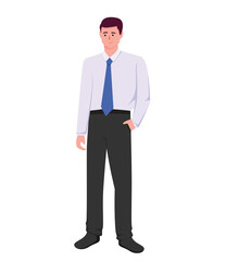 Obraz premium man in suit. businessman illustration