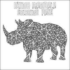 Naklejka premium Rhino Mandala 