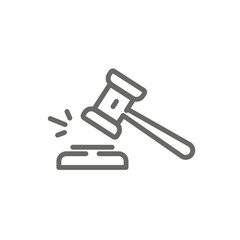 Justice gavel icon for advocacy.