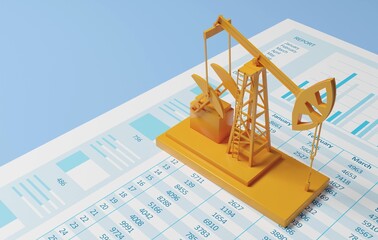 oil and world economy, 3d illustration