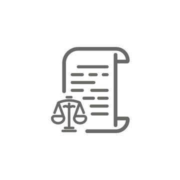 Judgment scales icon for advocacy.
