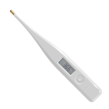 digital thermometer isolated on white background