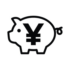 Piggy Bank Icon Vector Design Template