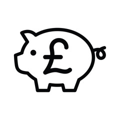 Piggy Bank Icon Vector Design Template