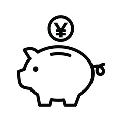 Piggy Bank Icon Vector Design Template