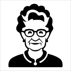 Grandma illustration isolated on white
