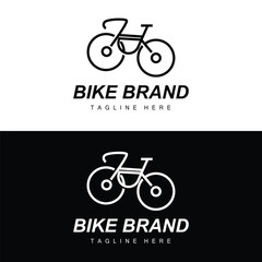 Bicycle Logo, Vehicle Vector, Bicycle Silhouette Icon, Simple Design Inspiration