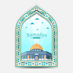 Ramadan islamic greeting template design